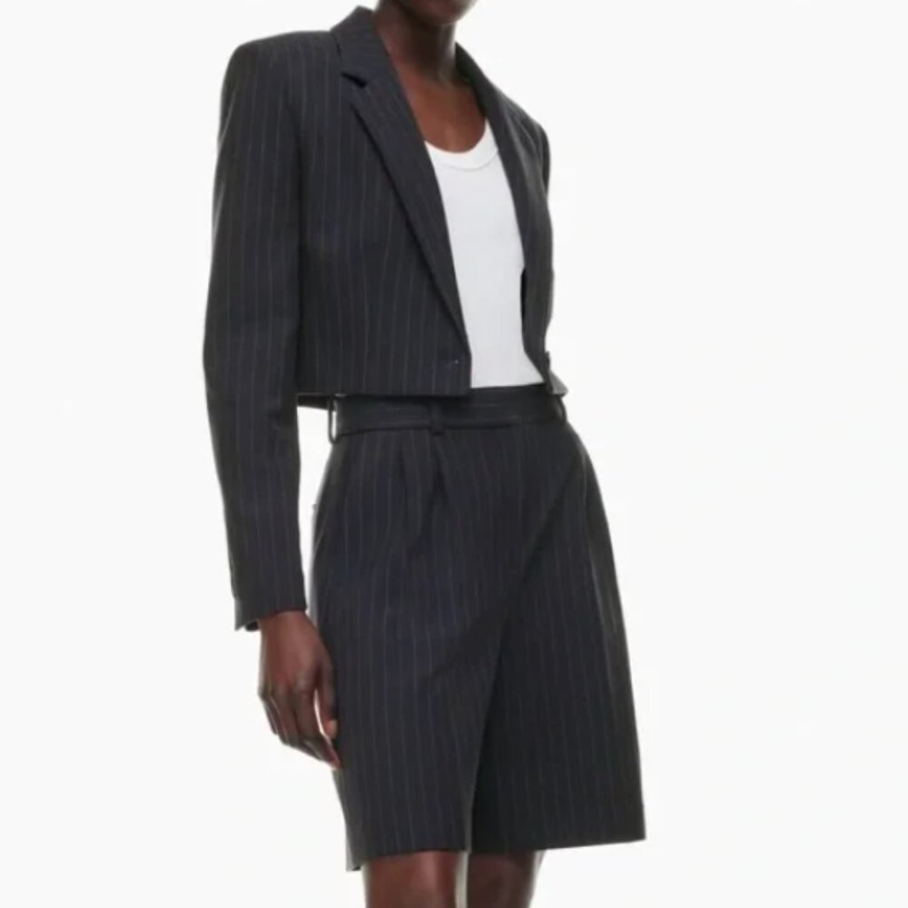 Aritzia Babaton Pleated Bermuda Short - New